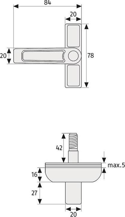 Productafbeelding Abus 2520 B AL0089 Slot voor dubbel openslaand raam