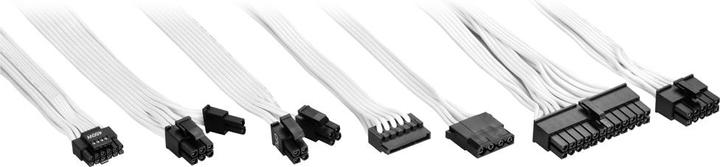 Actual product image Sharkoon Rebel P20 1200 White (white, 1x 12 pin high power connector, 4x PCIe, cable management, 1200 watts) (1200 W)