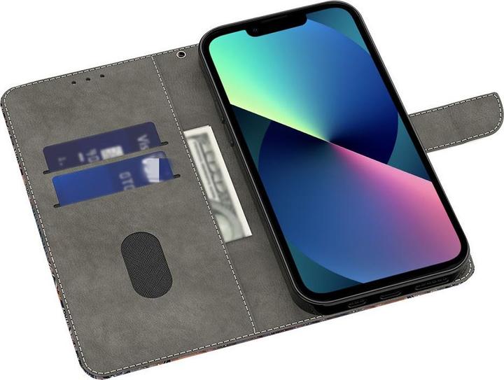 Immagine prodotto Art Custodia a libro per iPhone 15 con tasca per carte di credito Feather (Apple iPhone 15)