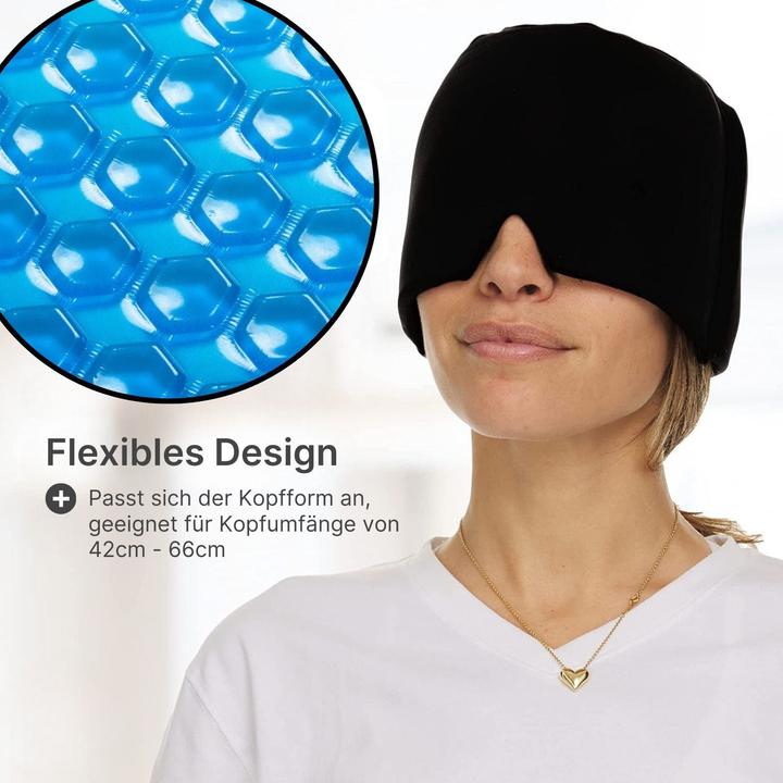 Produktbild Hermex Migräne-Gesichtsmaske Kühlhaube Kaltkompresse (1 x, 805 ml, 330 g)