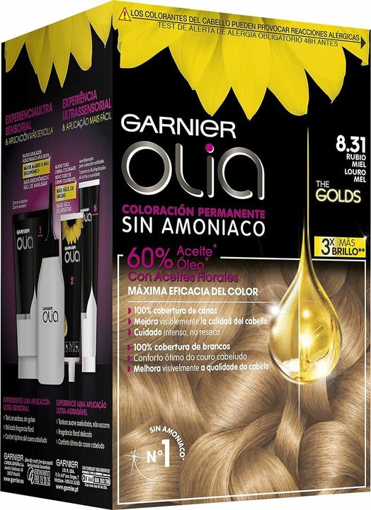 Image du produit Garnier OLIA Coloración Permanente #8,31 Rubio Miel 4 pz (8,31 Honey Blonde)
