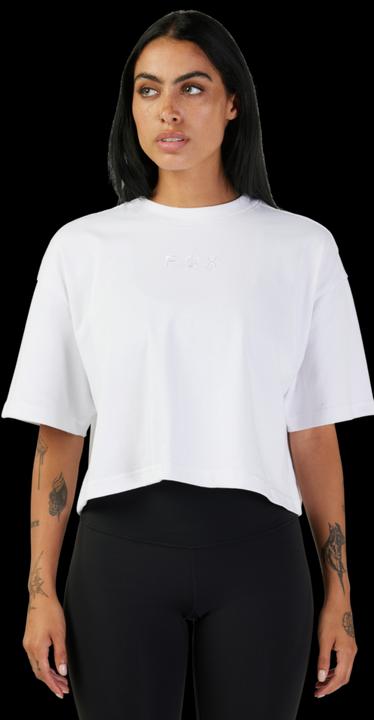 Actual product image Fox Tee 23 W Wordmark Os Crop Wht S (S)