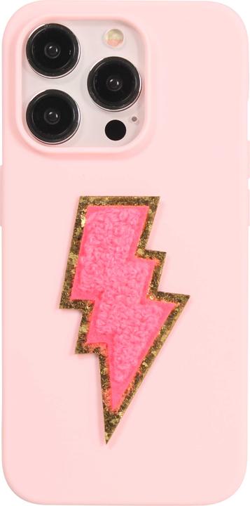 Actual product image PhoneLook Autocollant sticker pour téléphone/tablette/ordinateur brodé en 3D Éclair rose