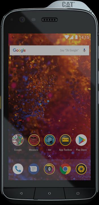 Actual product image Cat S61 (64 GB, Black / Silver, 5.20", Hybrid Dual SIM, 16 Mpx, 4G)