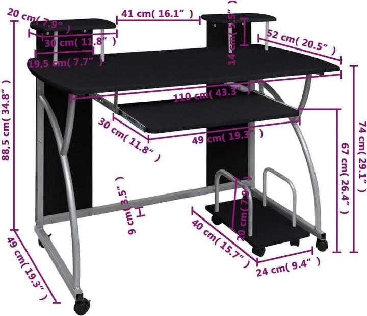 Immagine prodotto VidaXL Kaleena (110 x 52 x 88,5 cm)