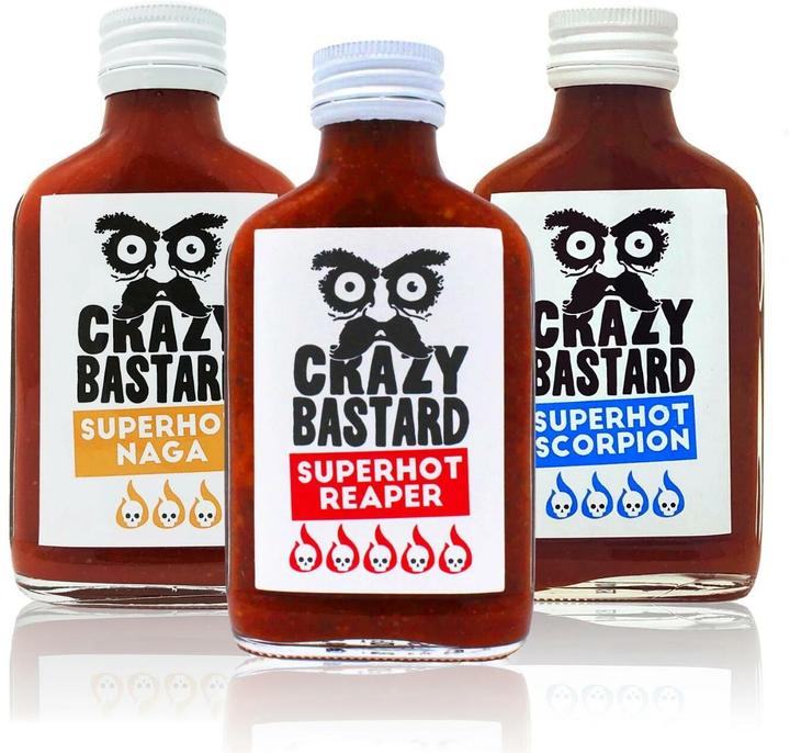 Image du produit Crazy Bastard Sauce Sauces Crazy Bastard, 3 x 100 ml (860 g)