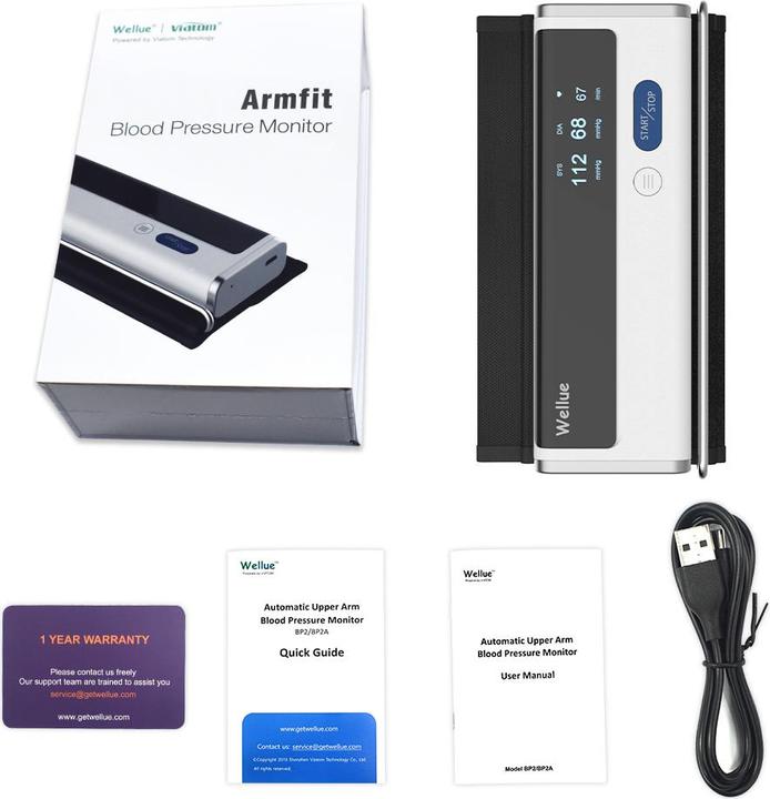 Produktbild ViatomTech BP2A Bluetooth upper arm bp monitor (Blutdruckmessgerät Oberarm)