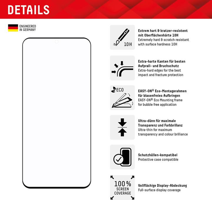 Produktbild Displex Real Glass, Full Cover Panzerglas (1 Stück, Xiaomi 13 Pro, Xiaomi 12 Pro)
