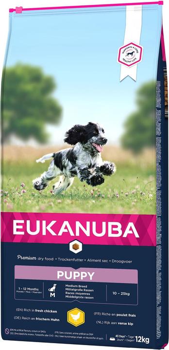 Image du produit Eukanuba Puppy Chicken Medium Breed Poulet (Junior, 1 pcs, 12000 g)