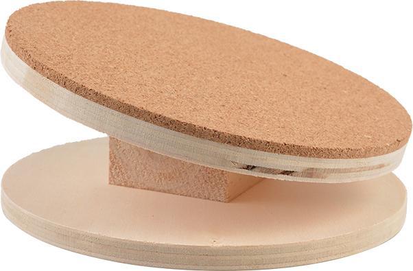 Duvoplus Ergonomische Laufscheibe aus Kork M, 25x25x7cm