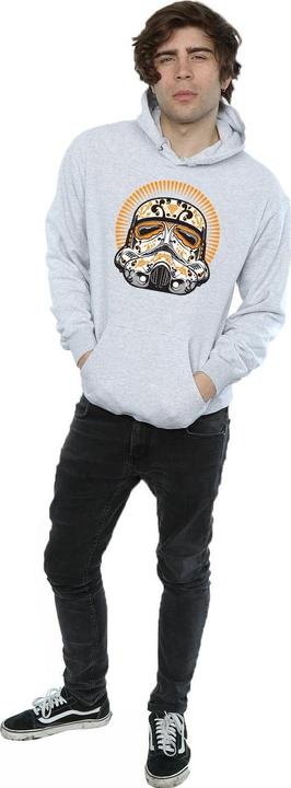 Actual product image Star Wars Mens Stormtrooper Dia De Los Muertos Hoodie (L)