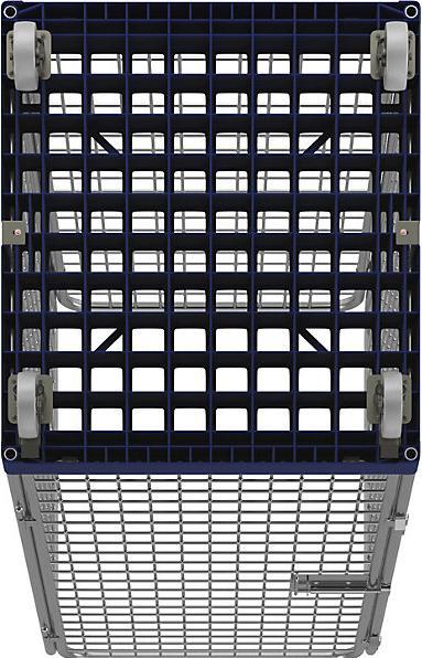 Actual product image kaiserkraft Wire mesh container with plastic roll plate (500 kg)