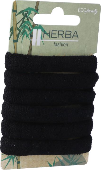 Produktbild Herba Ecofriendly Haarbinder, schwarz, Ø 5 cm, 6 Stk