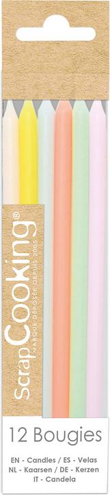 Image du produit ScrapCooking Lot de 12 bougies longues pastel 12cm (12 x)