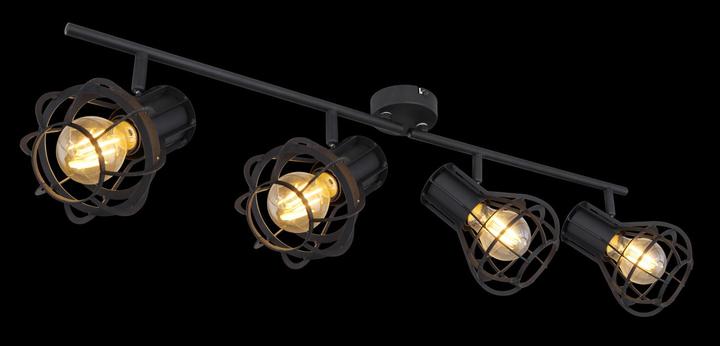 Produktbild Globo Strahler Clastra schwarz matt 4xE27 (E27)
