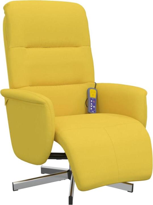 Produktbild VidaXL Massagesessel mit Fussteil Hellgelb Stoff,Farbe