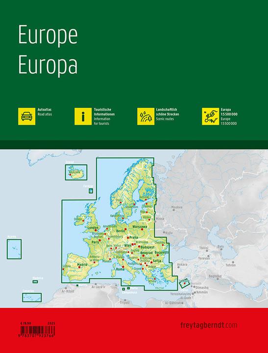 Produktbild Europa, Autoatlas 1:800.000, freytag & berndt