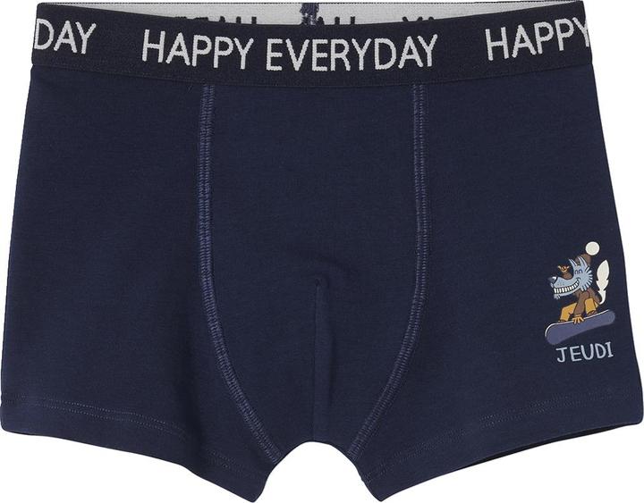 Produktbild Vertbaudet Bio-Kollektion: 7er-Pack Jungen Boxershorts mit Wochentag und Schriftzug (98, 7er Pack)