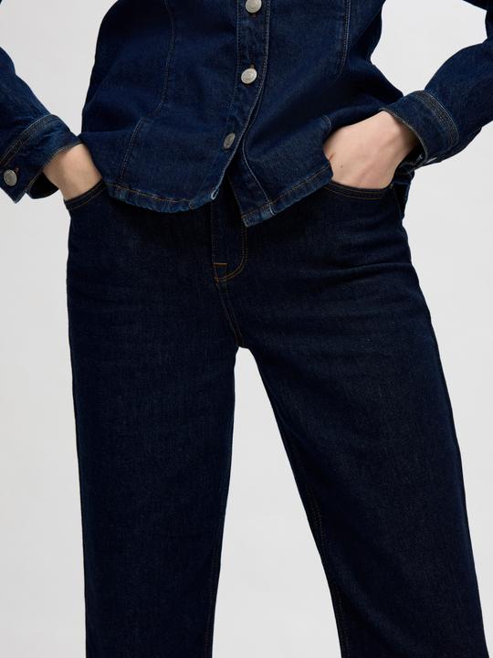 Produktbild Selected Femme Dunkelblaue Straight Fit Jeans (W30/L32)