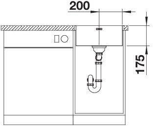 Immagine prodotto Blanco Supra 400-IF R12 (Lavandino montato in alto, 44 cm, 44 cm)