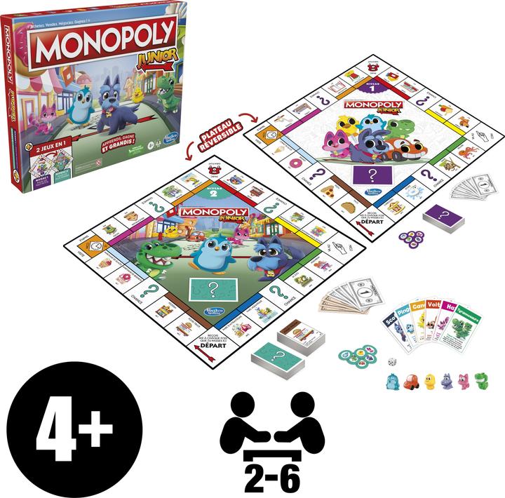 Actual product image Monopoly Junior 2 Games in 1, f (French)