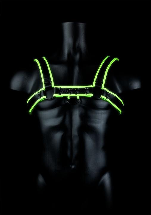Produktbild Ouch! Chest Bulldog Harness - Glow in the Dark (XL)