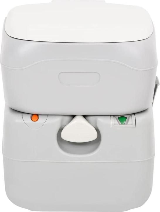 Produktbild VidaXL Camping-Toilette Tragbar Grau und Weiss 22+12 L HDPE