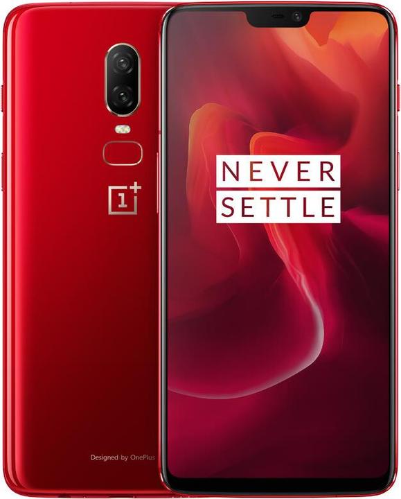Produktbild OnePlus 6 (128 GB, Amber Red, 6.28", Dual SIM, 16 Mpx, 4G)