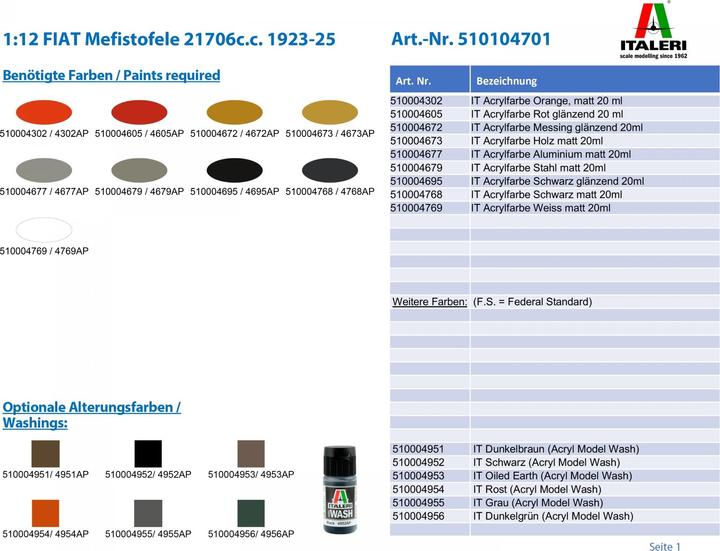 Produktbild 1:12 FIAT Mefistofele 21706c.c. 1923-25