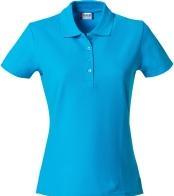 Produktbild Clique Damen Poloshirt Basic 028231, Baumwolle, türkis, Grösse L (L)