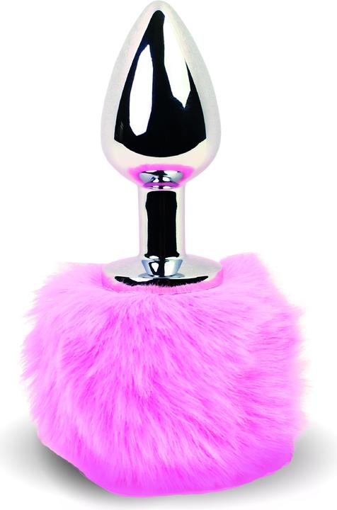 Actual product image FeelzToys Bunny Tails Butt Plug Pink