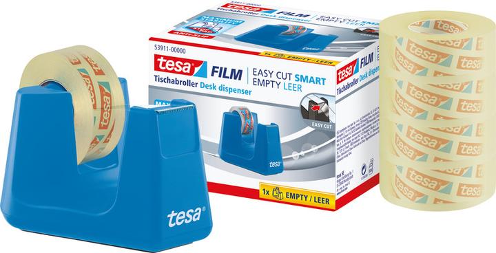 Actual product image tesa EASY CUT SMART tape dispenser for tables, with anti-slip technology, incl. 4 rolls of tesafilm