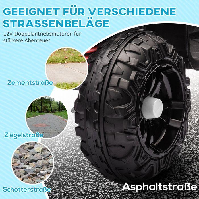 Produktbild Swisshandel24 Elektro Quad für Kinder 12V Kinderquad mit 4-Rad-Federung, MP3, 3-5 Jahre, 5 km/h, weiss (12 V)