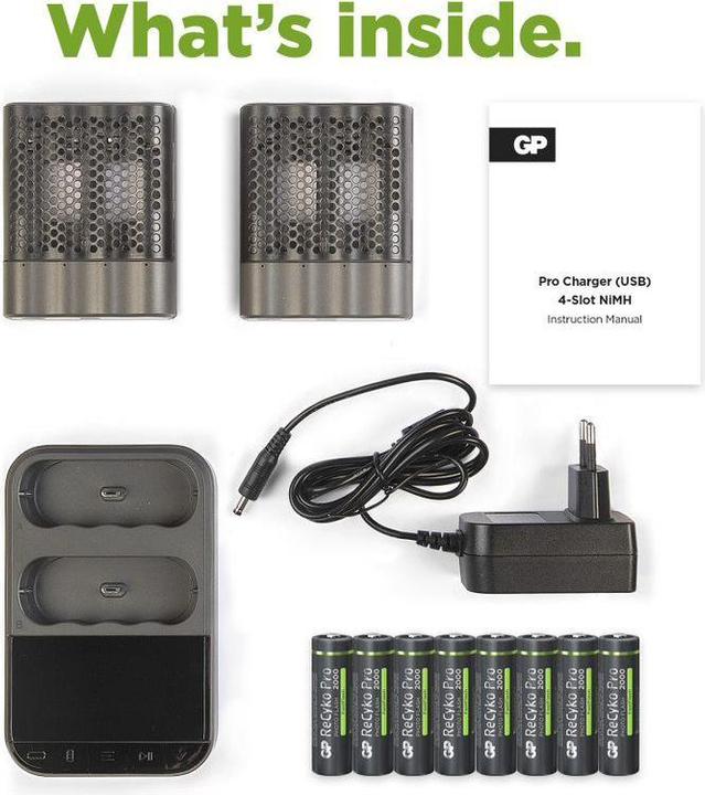 Produktbild GP Batteries GP ReCyko Pro-Charger Dock (1 Stk., AA, 2000 mAh, Ladegerät inkl. Akku)