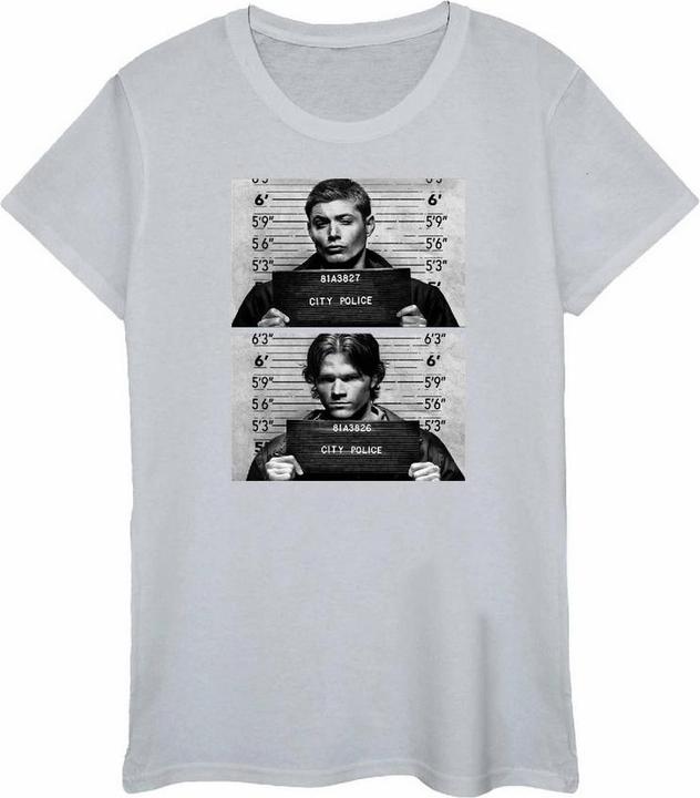 Supernatural Womens/Ladies Winchester Mugshot T-Shirt