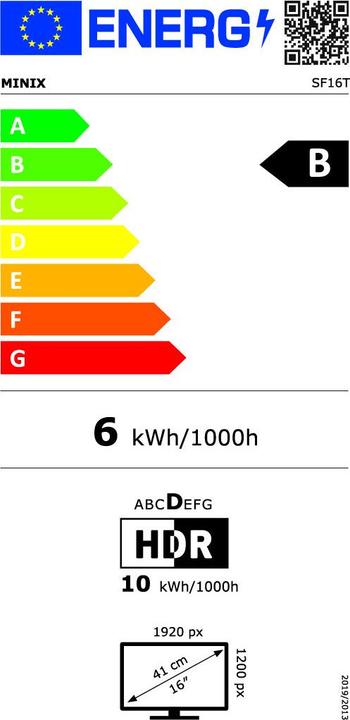 Energie-Label Minix SF16T Touch (1920 x 1200 Pixel, 16")