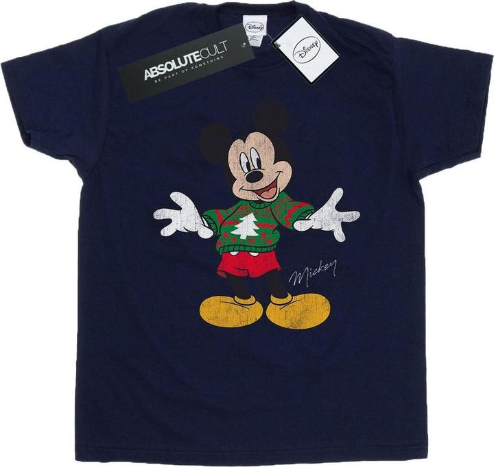 Actual product image Disney Boys Mickey Mouse Christmas Jumper T-Shirt (152, 158)