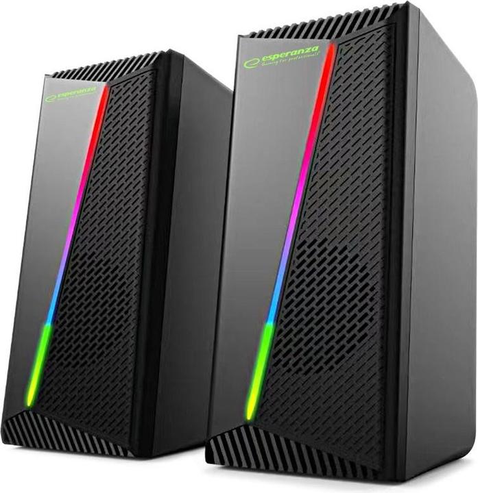 Actual product image Esperanza EGS106 Loudspeaker 2.0 LED Black 6W