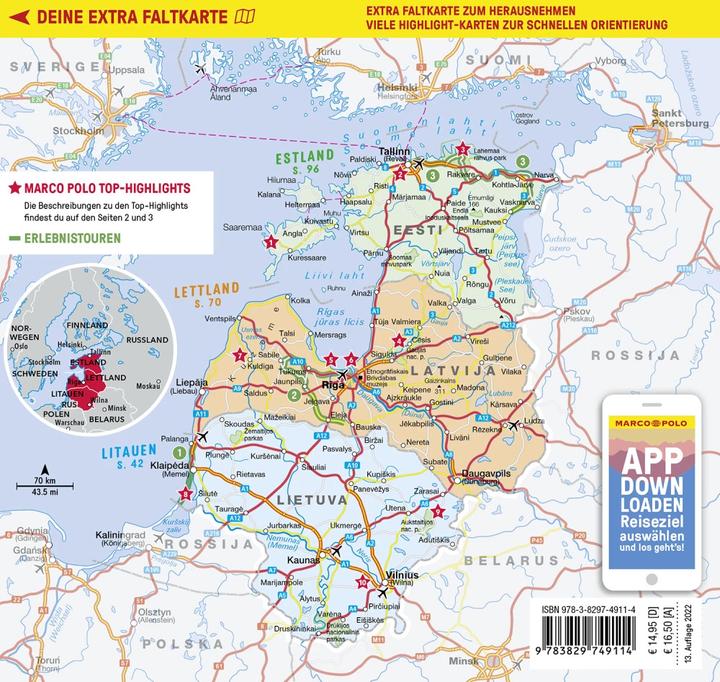 Image du produit Reiseführer Baltikum, Estland, Lettland, Litauen (Allemand, Jan Pallokat, Mirko Kaupat, 2022)