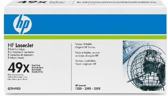 Image du produit HP Q5949XD) No 49XD HP49XD 49XD Dual Pack Noir Cartrdige (Q5949XD) (CF)