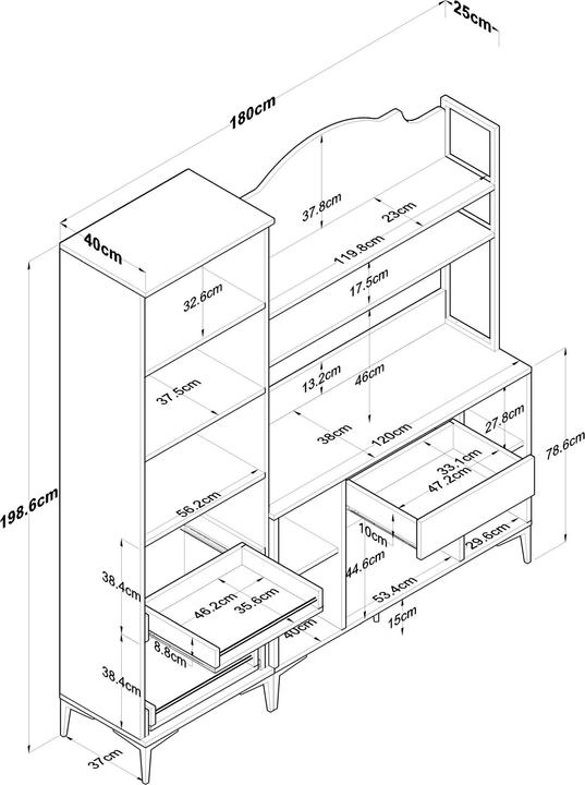 Actual product image Skye Decor JE150 (280 x 40 x 198.5 cm)