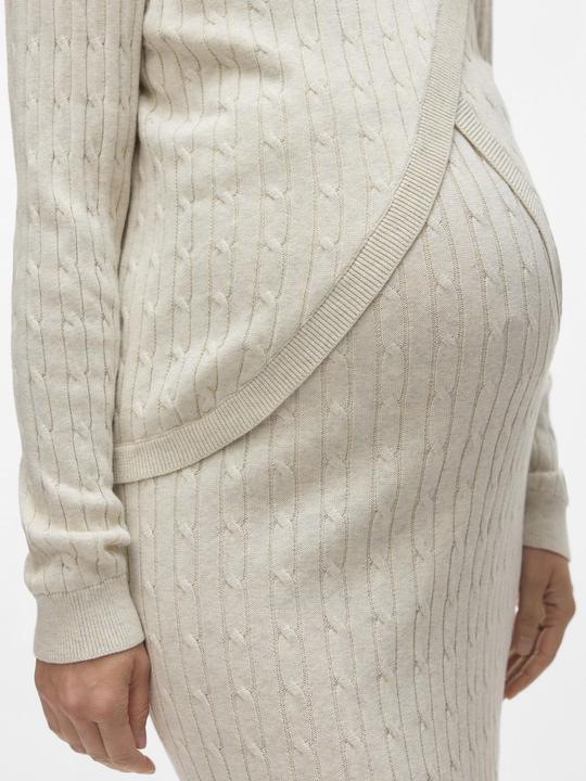Image du produit Mamalicious Normal geschnitten Rundhals Gerippte Ärmelbündchen Strickoberteil Gestricktes Oberteil