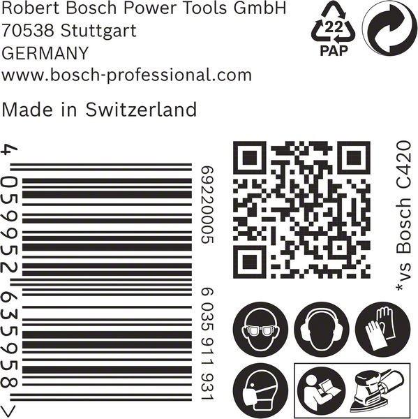 Image du produit Bosch Professional Zubehör EXPERT C470 Papier abrasif, 100 x 150 mm, G 240, 50 pièces (G240)