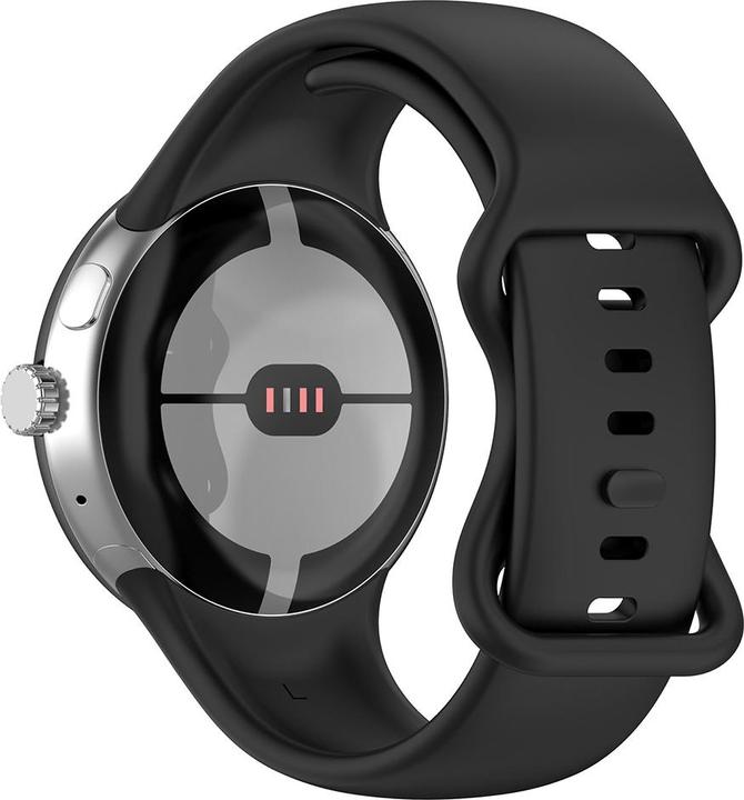 Actual product image Techsuit - Watchband (W031) - Google Pixel Watch / Watch 2 / Watch 3 41mm - Black (Silicone, Watch 2)