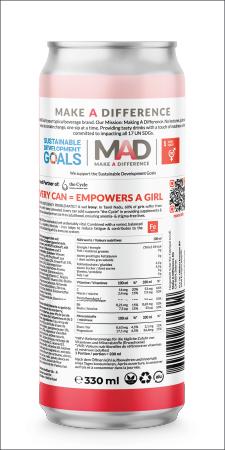 Nährwerte und Zutaten MAD IRONY Strawberry & Rhubarb Vitamin Water Kiste (24 x 33 cl)