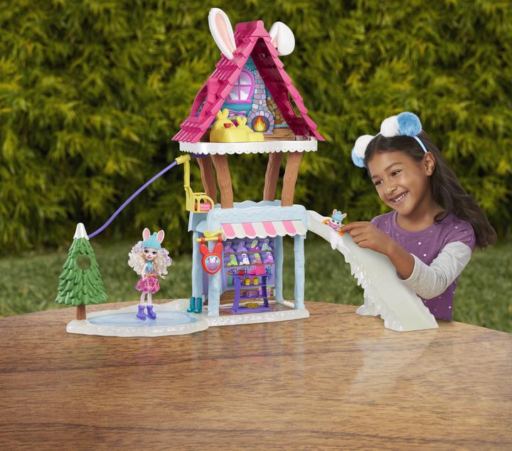 Actual product image Enchantimals Hoppin' Ski Chalet With Bevy Bunny & Jump Dolls