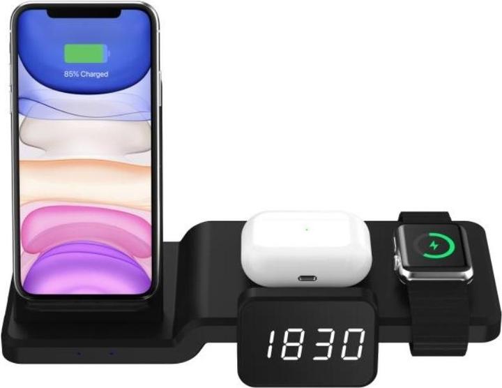 Image du produit Apfelkiste Chargeur Qi Fast Charging Station d'accueil Apple Watch / Smartphone / AirPods (15 W)
