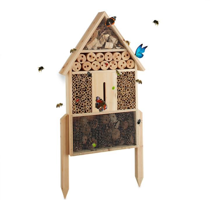 Image du produit Relaxdays Hôtel Insect (Papillons, Chrysanthèmes, Abeille, Abeilles sauvages, Coccinelles)