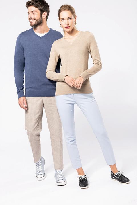 Produktbild Kariban Pullover mit V-Ausschnitt Damen (M)