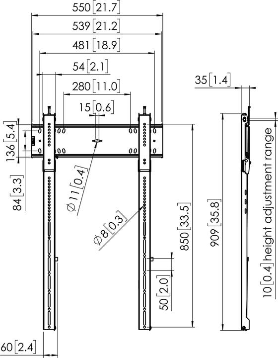 Produktbild Vogels PFW 6815 WALLMOUNT FIXED (Wand, 100", 100 kg)